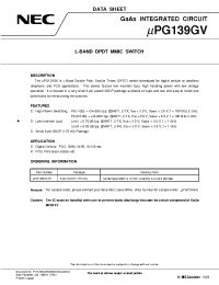 Datasheet UPG132G manufacturer NEC